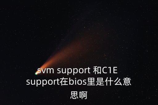 svm support 和C1E support在bios里是什么意思啊