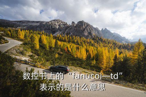 數(shù)控書上的“fanucoi—td”表示的是什么意思
