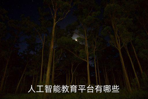 人工智能教育平臺(tái)有哪些
