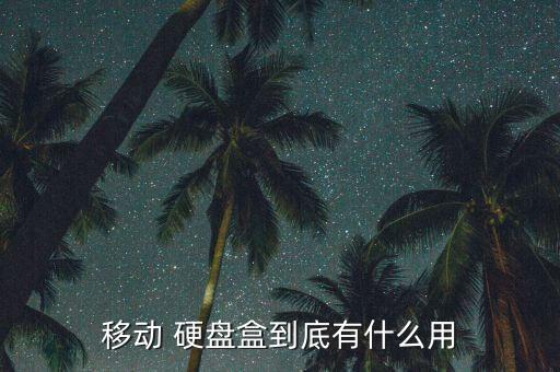 移動(dòng) 硬盤(pán)盒到底有什么用