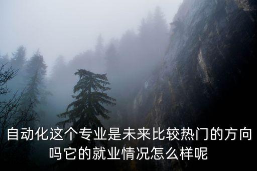 自動(dòng)化這個(gè)專業(yè)是未來(lái)比較熱門的方向嗎它的就業(yè)情況怎么樣呢