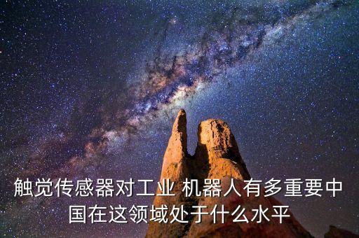 觸覺傳感器對(duì)工業(yè) 機(jī)器人有多重要中國在這領(lǐng)域處于什么水平