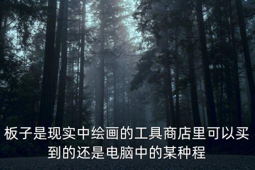 板子是現(xiàn)實(shí)中繪畫(huà)的工具商店里可以買到的還是電腦中的某種程