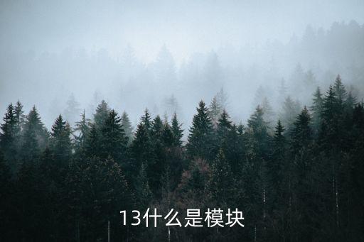模塊是什么意思，13什么是模塊