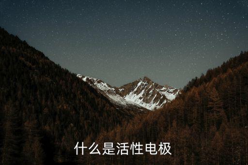 什么是活性電極
