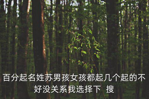百分起名姓蘇男孩女孩都起幾個(gè)起的不好沒(méi)關(guān)系我選擇下  搜