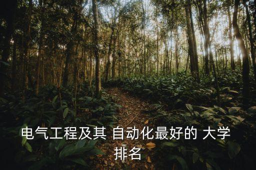 電氣工程及其 自動(dòng)化最好的 大學(xué) 排名