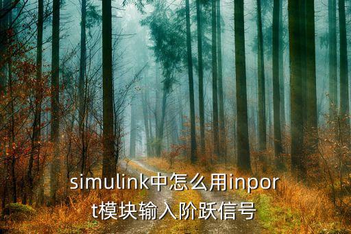 simulink中怎么用inport模塊輸入階躍信號(hào)
