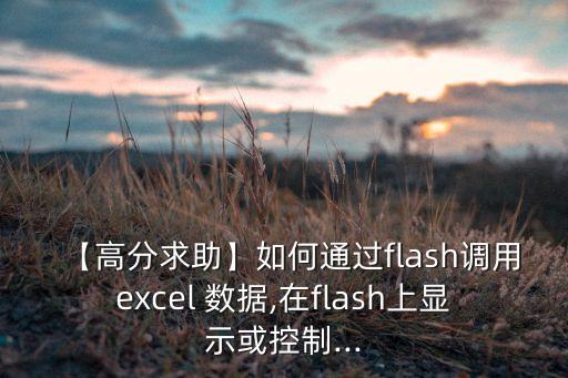 【高分求助】如何通過flash調(diào)用excel 數(shù)據(jù),在flash上顯示或控制...