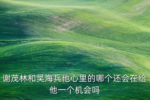 吳海兵，謝茂林和吳海兵他心里的哪個還會在給他一個機會嗎