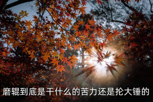 磨輥到底是干什么的苦力還是掄大錘的