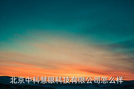 北京中科慧眼科技有限公司怎么樣