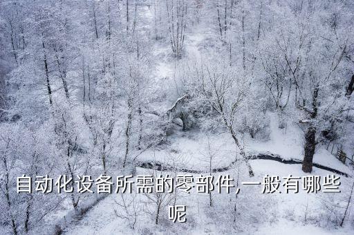 自動(dòng)化設(shè)備所需的零部件,一般有哪些呢