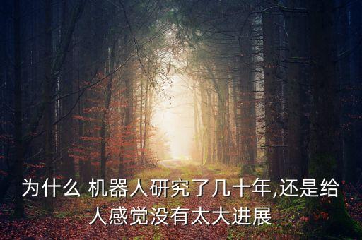 為什么 機(jī)器人研究了幾十年,還是給人感覺(jué)沒(méi)有太大進(jìn)展
