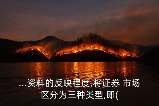 ...資料的反映程度,將證券 市場區(qū)分為三種類型,即(