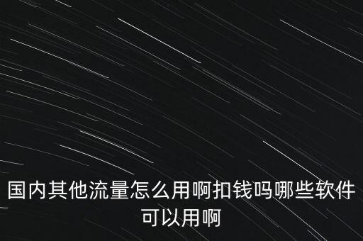 國(guó)內(nèi)數(shù)據(jù)流量怎么用啊,國(guó)內(nèi)其他流量怎么用?
