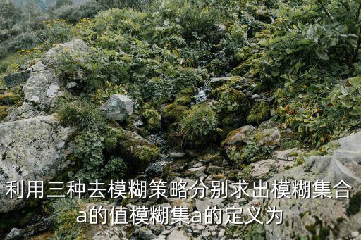利用三種去模糊策略分別求出模糊集合a的值模糊集a的定義為