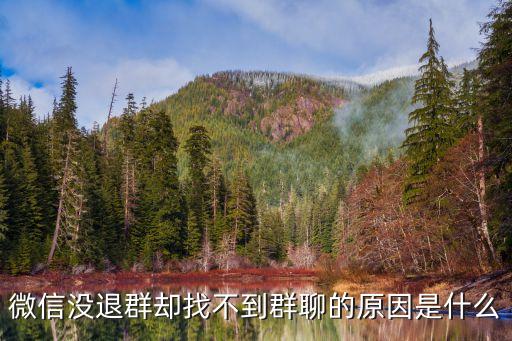 微信沒退群卻找不到群聊的原因是什么