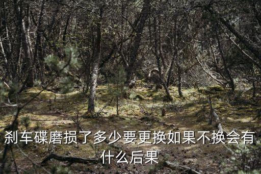 剎車碟磨損了多少要更換如果不換會(huì)有什么后果