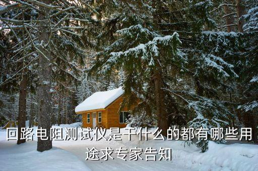 回路電阻測試儀是干什么的都有哪些用途求專家告知
