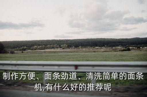 制作方便、面條勁道、清洗簡單的面條機,有什么好的推薦呢