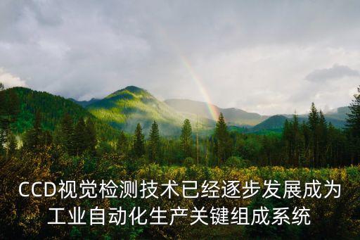 CCD視覺檢測技術(shù)已經(jīng)逐步發(fā)展成為工業(yè)自動化生產(chǎn)關(guān)鍵組成系統(tǒng)