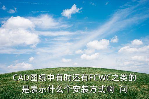 CAD圖紙中有時還有FCWC之類的是表示什么個安裝方式啊  問