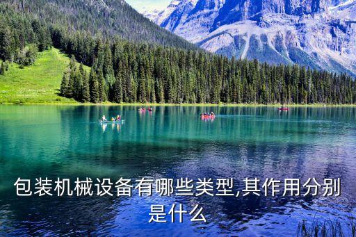 包裝機械設(shè)備有哪些類型,其作用分別是什么