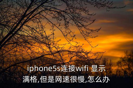 iphone5s連接wifi 顯示滿格,但是網(wǎng)速很慢,怎么辦