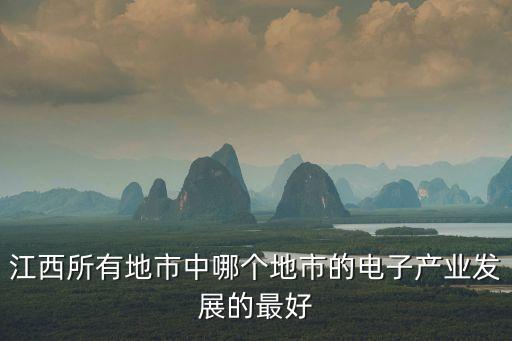 江西所有地市中哪個地市的電子產(chǎn)業(yè)發(fā)展的最好