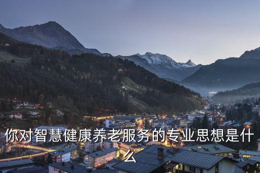 你對(duì)智慧健康養(yǎng)老服務(wù)的專業(yè)思想是什么