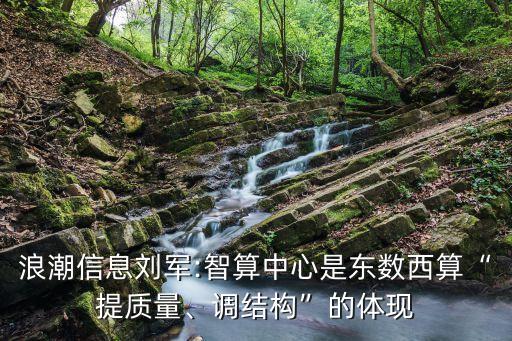 浪潮信息劉軍:智算中心是東數(shù)西算“提質(zhì)量、調(diào)結(jié)構(gòu)”的體現(xiàn)