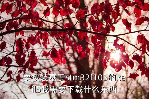 要按裝基于stm32f103的keil5我需要下載什么東西
