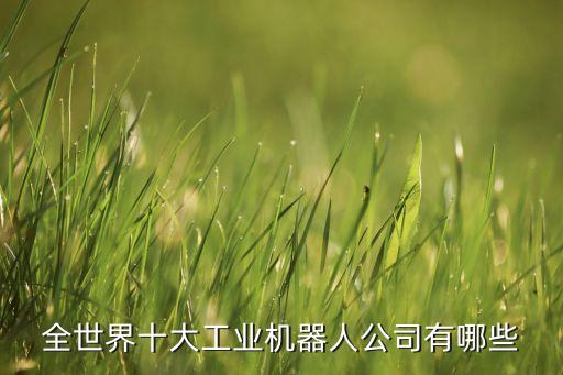 全世界十大工業(yè)機(jī)器人公司有哪些