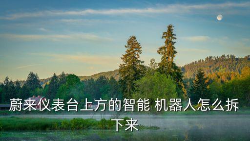 蔚來儀表臺上方的智能 機(jī)器人怎么拆下來