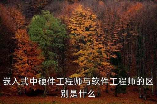 嵌入式硬件工程師，嵌入式中硬件工程師與軟件工程師的區(qū)別是什么