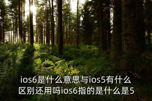 ios6是什么意思與ios5有什么區(qū)別還用嗎ios6指的是什么是5