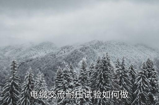 電纜耐壓試驗(yàn)，電纜耐壓試驗(yàn)包括什么