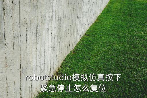 robotstudio模擬仿真按下緊急停止怎么復(fù)位