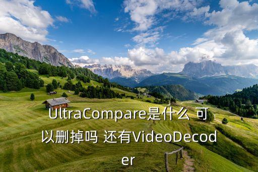 ultracompare，UltraCompare是什么 可以刪掉嗎 還有VideoDecoder
