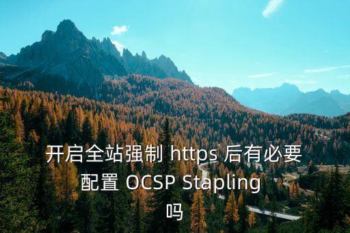 開啟全站強(qiáng)制 https 后有必要配置 OCSP Stapling 嗎