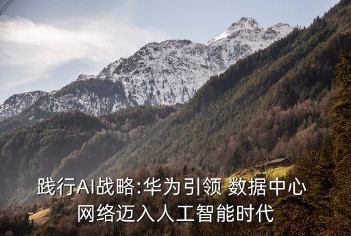 踐行AI戰(zhàn)略:華為引領(lǐng) 數(shù)據(jù)中心 網(wǎng)絡(luò)邁入人工智能時(shí)代