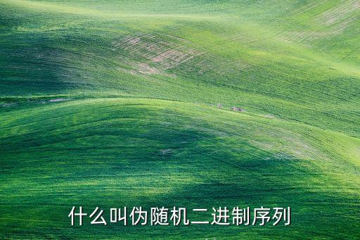 什么叫偽隨機(jī)二進(jìn)制序列