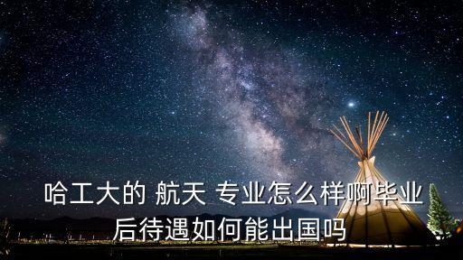  哈工大的 航天 專業(yè)怎么樣啊畢業(yè)后待遇如何能出國嗎