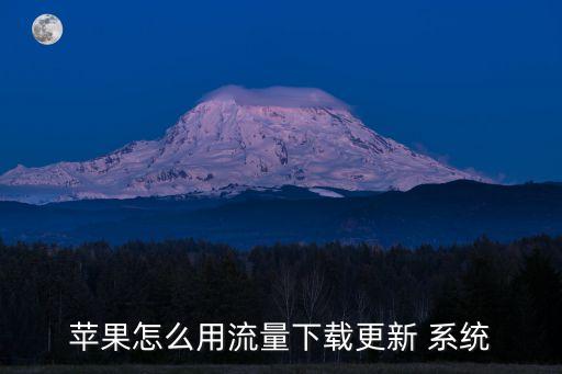 蘋(píng)果怎么用流量下載更新 系統(tǒng)