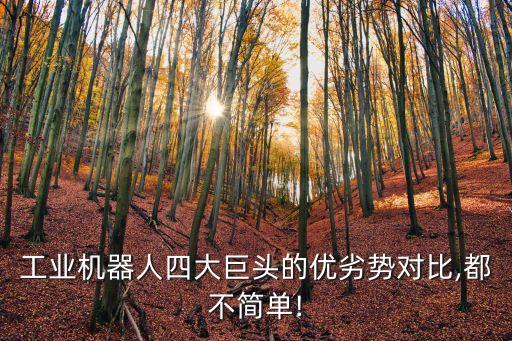 工業(yè)機器人四大巨頭的優(yōu)劣勢對比,都不簡單!
