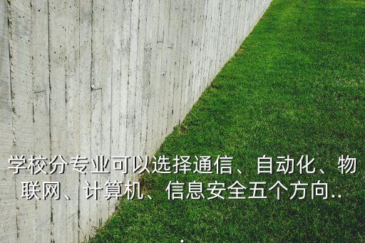 學(xué)校分專業(yè)可以選擇通信、自動化、物聯(lián)網(wǎng)、計算機、信息安全五個方向...