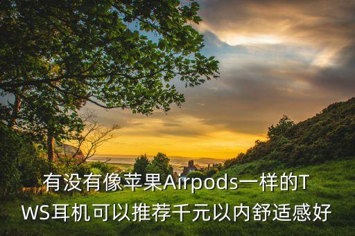 有沒有像蘋果Airpods一樣的TWS耳機可以推薦千元以內(nèi)舒適感好
