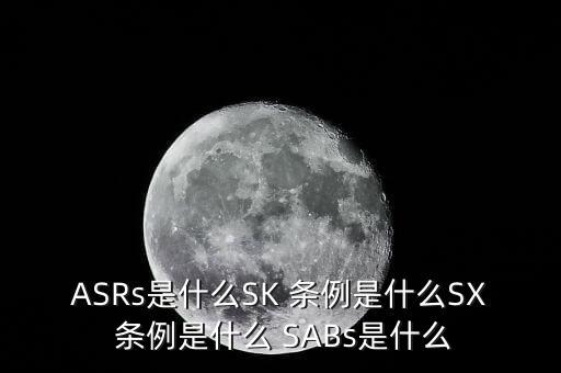 ASRs是什么SK 條例是什么SX 條例是什么 SABs是什么