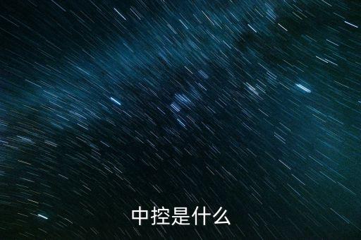 中央控制，中控是什么
